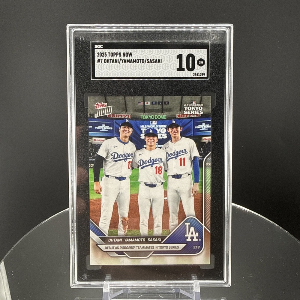 Topps 2025 Topps Now Shohei Ohtani Yamamoto Roki Sasaki #7 Tokyo SGC 10